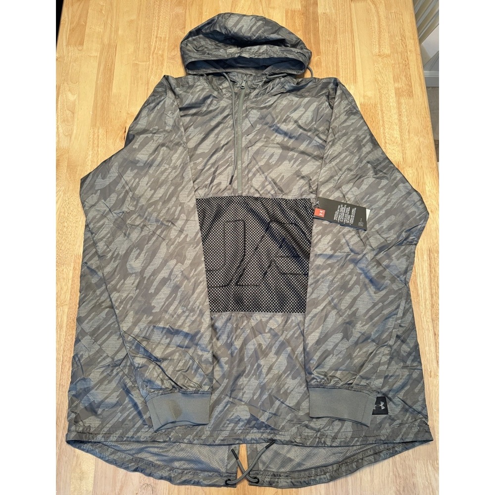 Under Armour Sports Outdoor Anorak Hooded Camo Jacket Men Size XL 1320728-492